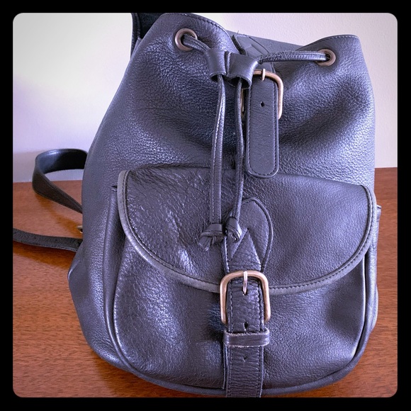 M London Handbags - M London Black Leather Backpack